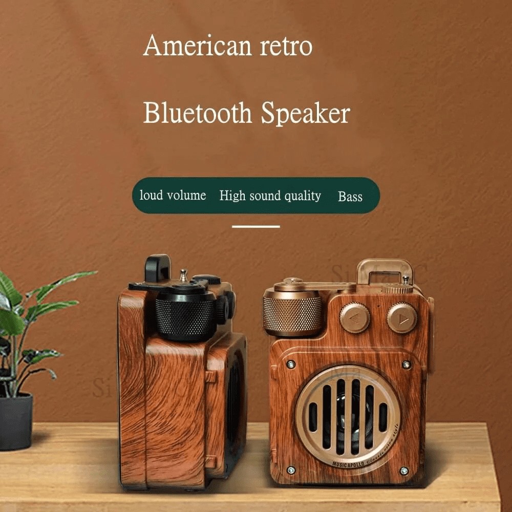 ασύρματος ραδιοφωνικός δέκτης ρετρό ραδιόφωνο ξύλινο vintage στυλ