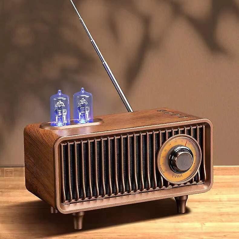 Vintage ραδιόφωνο AM/FM ρετρό ηχείο ξύλινο μικρό