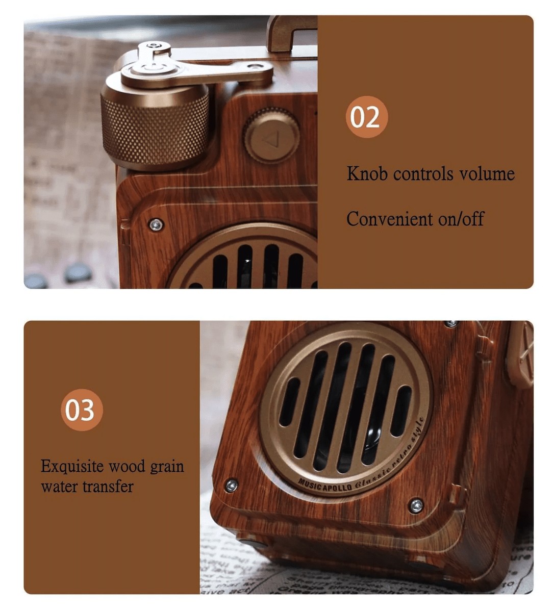 Vintage ραδιόφωνο AM/FM ξύλινο παλιό ρετρό vintage στυλ