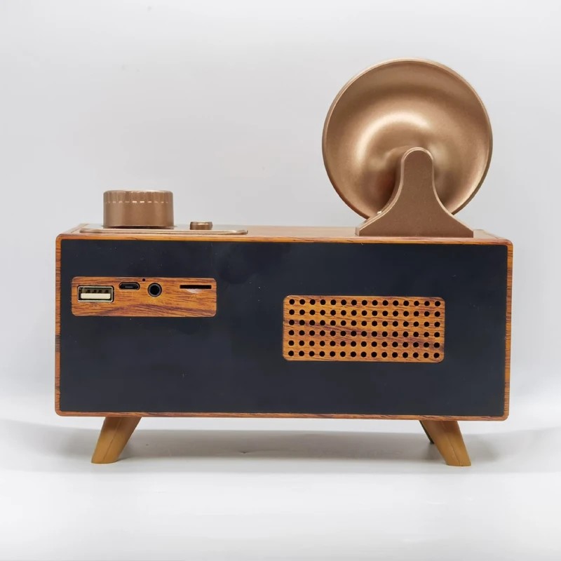 παλιό ραδιόφωνο μίνι μικρό ξύλινο σχέδιο ρετρό vintage στυλ