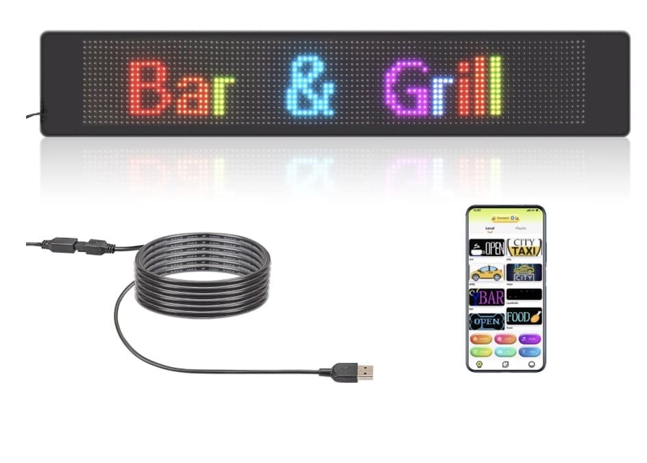 Διαφημιστικός πίνακας LED RGB με ευέλικτη κύλιση για αυτόματο αυτοκίνητο